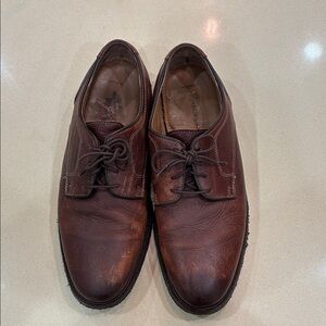 Johnston & Murphy Rich Brown Leather Oxfords